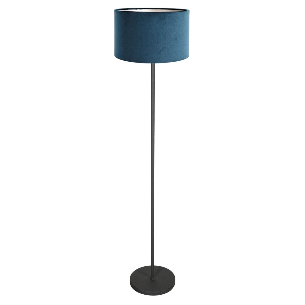 Lampadaire noir Noor avec capuche bleue Steinhauer 8712746182415