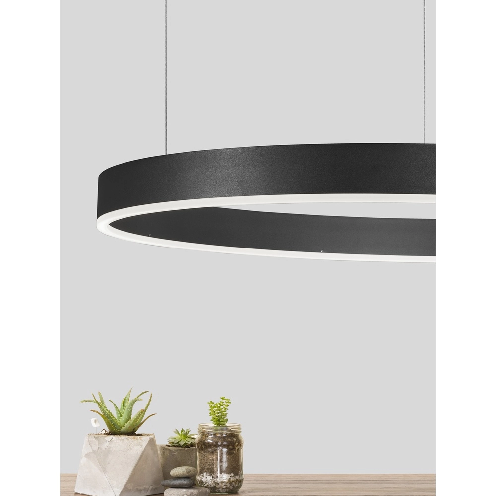 Suspension Motif noir Ø 80cm 3000K Lyora 5212017421975