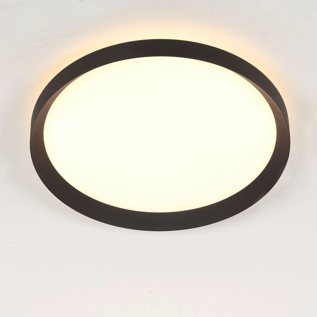 Éclairage de plafond moderne Flady noir Ø30cm Steinhauer 8712746181012