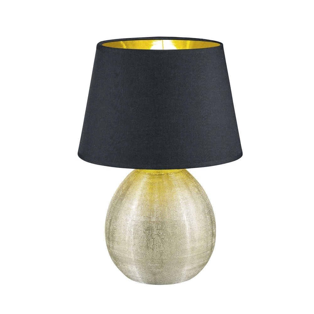Lampe de table Luxor 35 cm d'or avec du noir
