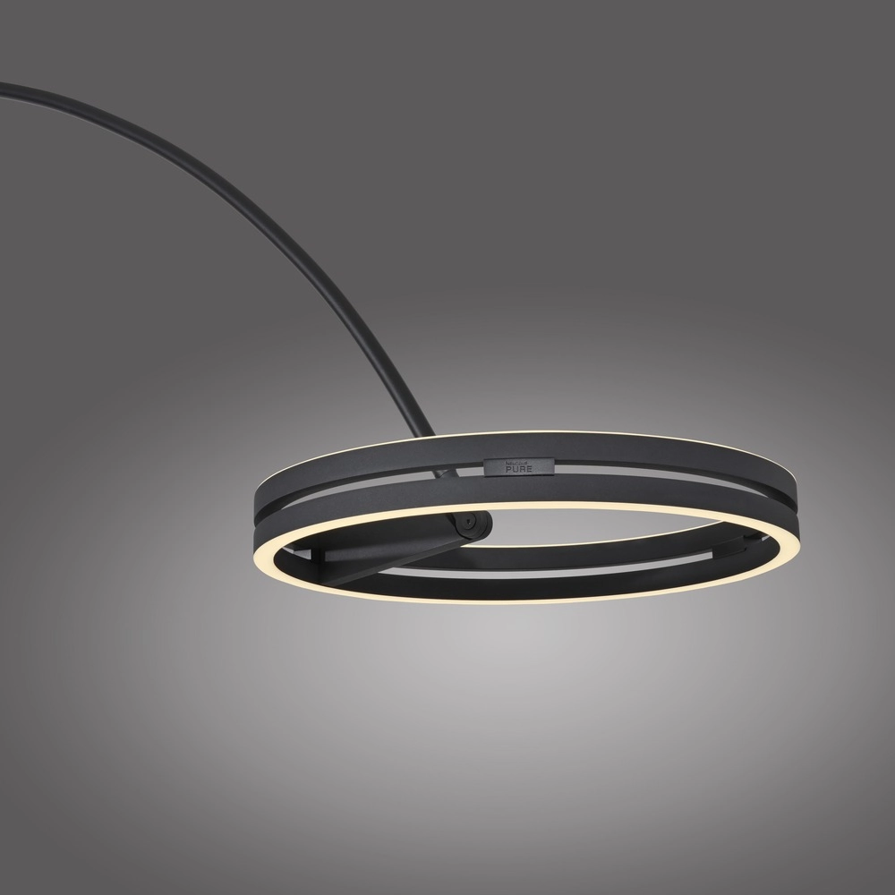 Lampe à arc élégante Pure Loop-Bow Ajustable - Black Pearl Paul Neuhaus 4012248397152