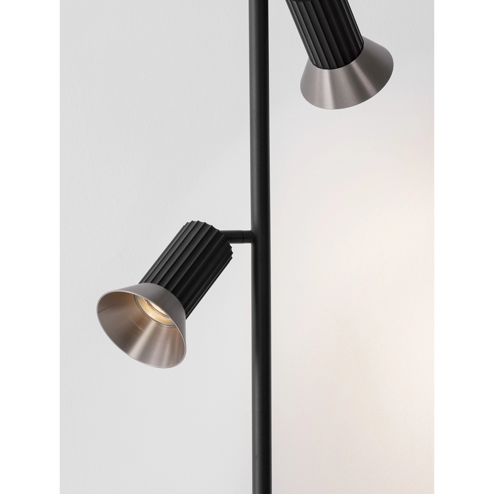 Lampadaire design Luvia noir avec bronze Lyora 5212017475626