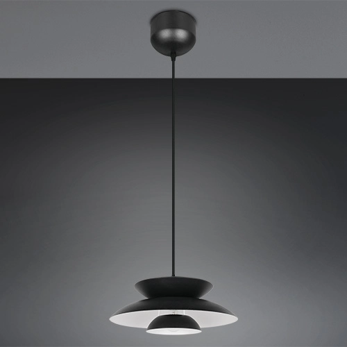 Conception de la lampe suspendue Amarila noir Ø 40cm Trio 4017807682786