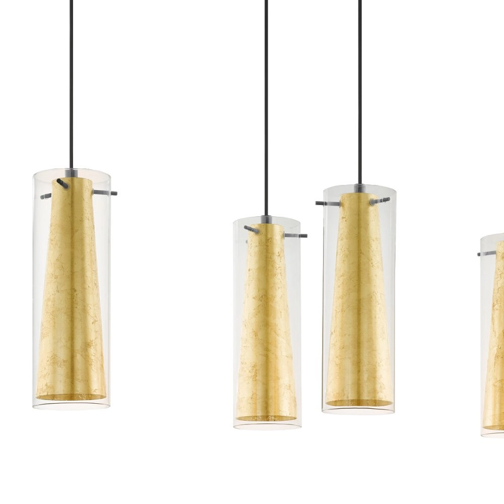 Lampe suspendue salle à manger Pinto Gold Or Eglo 9002759976538