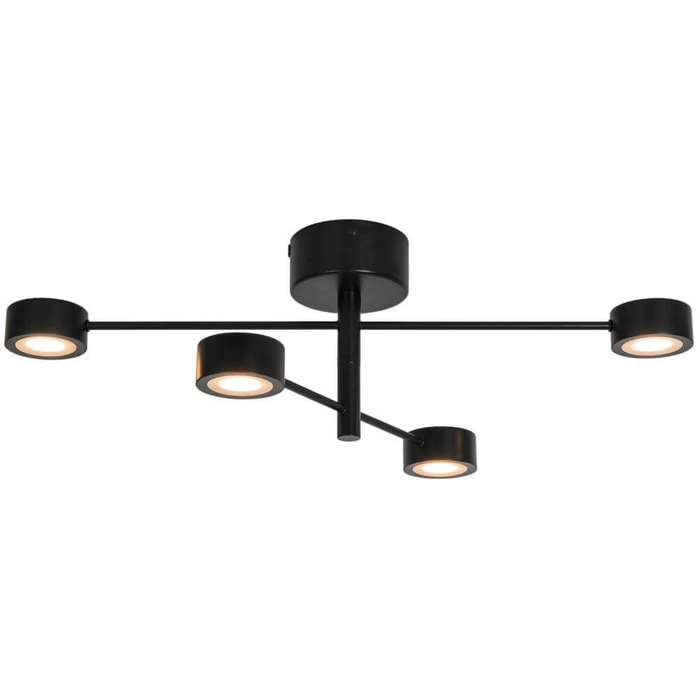 Plafonnier 4 lumières Clyde Design noir Nordlux 5704924018442