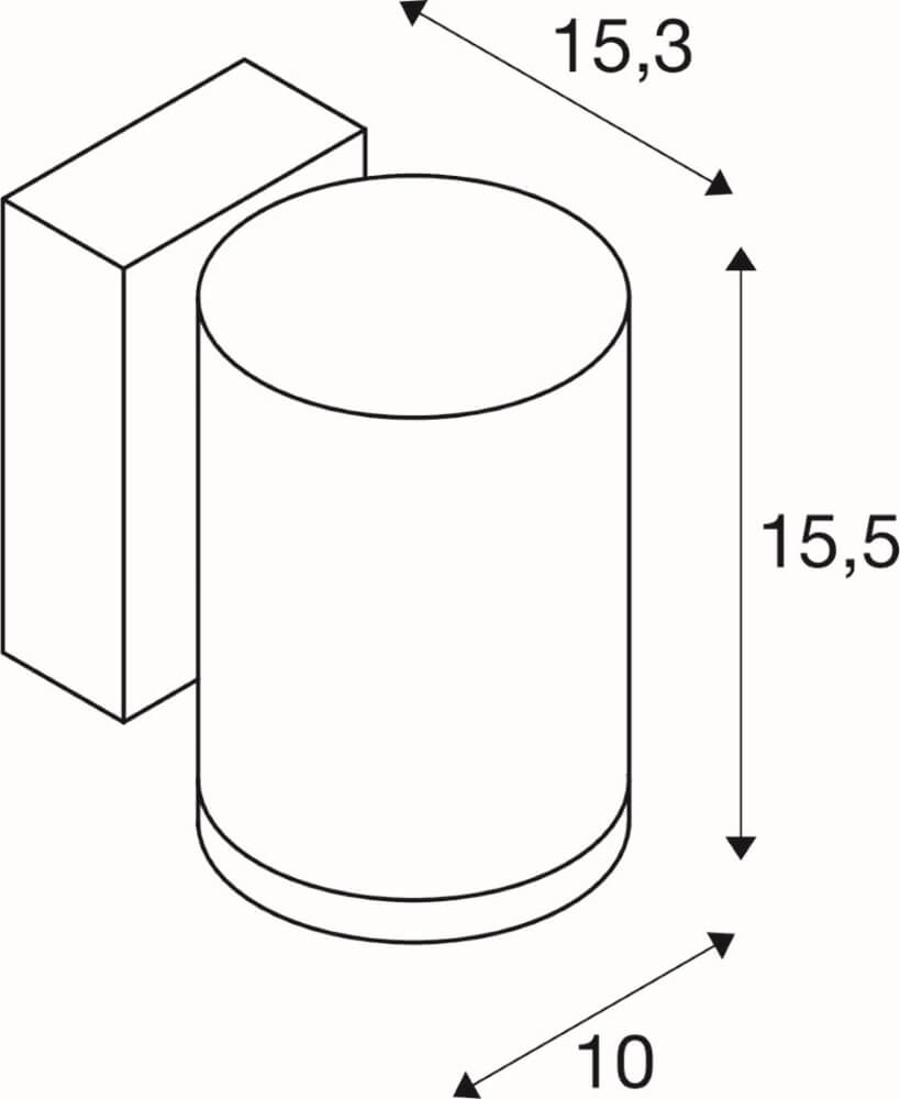 Spot mural LED lumineux Enola Vers le bas SLV 4024163264020