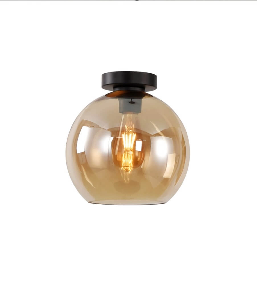Plafonnier Marino avec verre ambré Ø 25cm