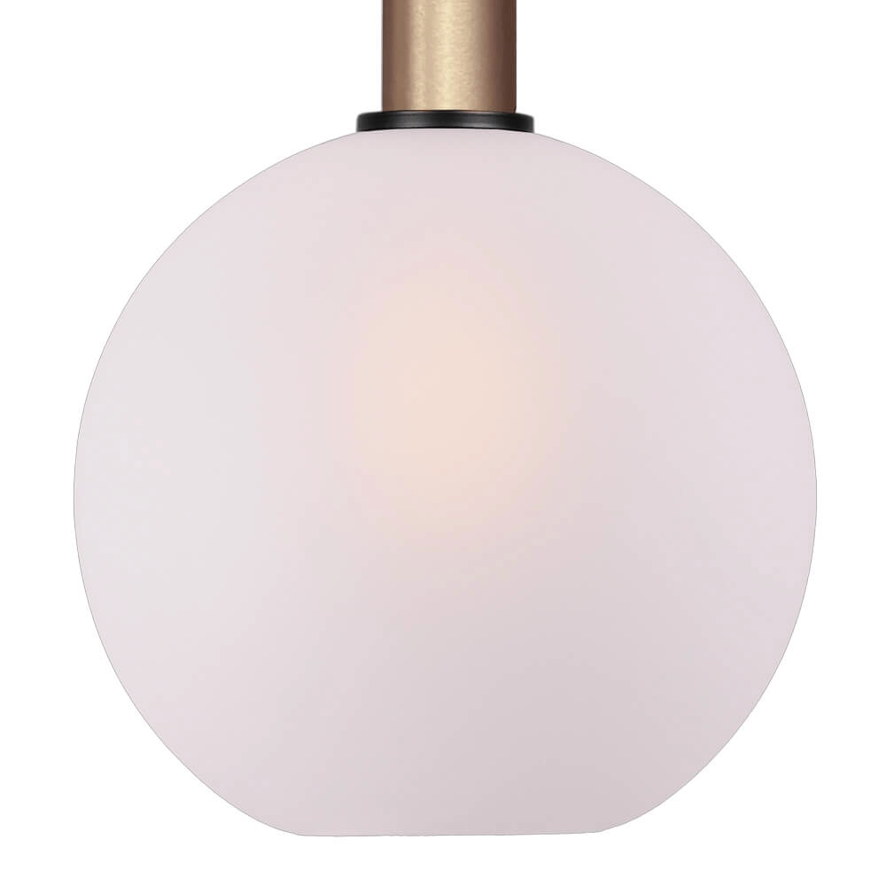 Lampe suspendue Ø 25cm Bella 2 Laiton doré avec verre blanc mat Masterlight 8718121334011