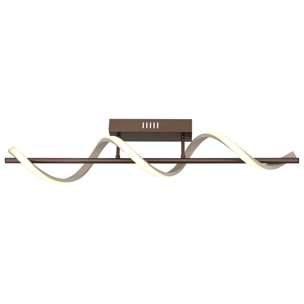 Lampe de plafond Spiro bronze avec brun sable Globo 9007371584314