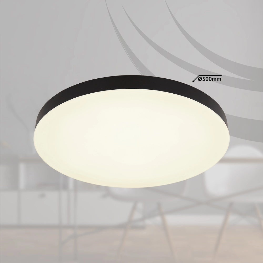 Éclairage de plafond Matthew design noir Ø 50cm Globo 9007371453214