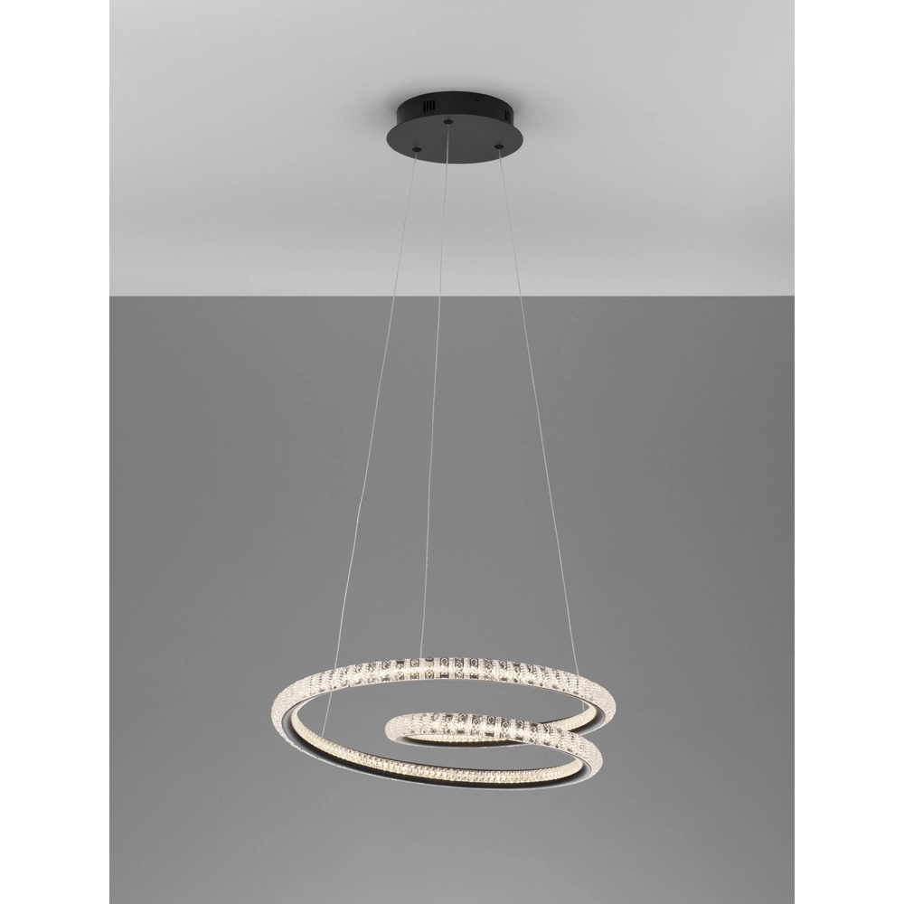 Suspension design Ginevra noir Ø 48cm Lyora 5212017433480