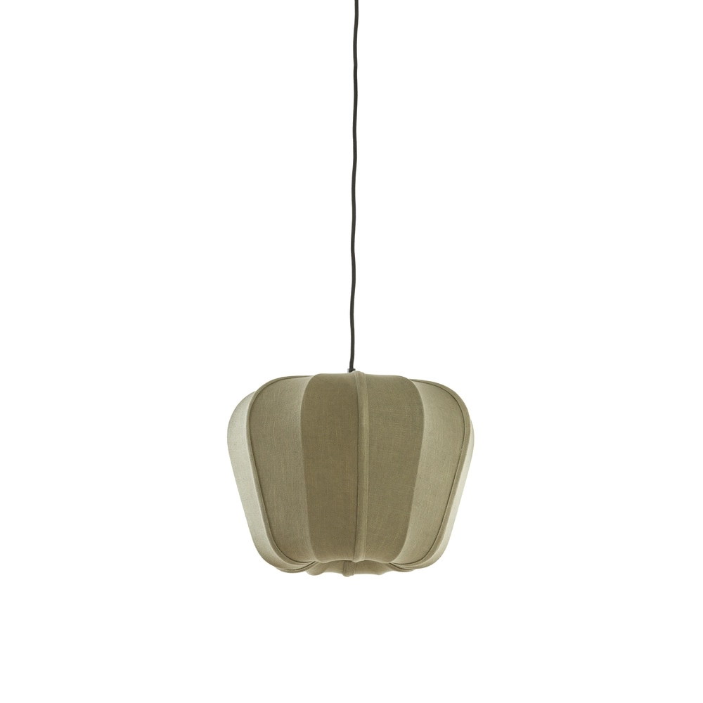 Lampe pendante Japandi Zubedo Ø 40cm - vert olive