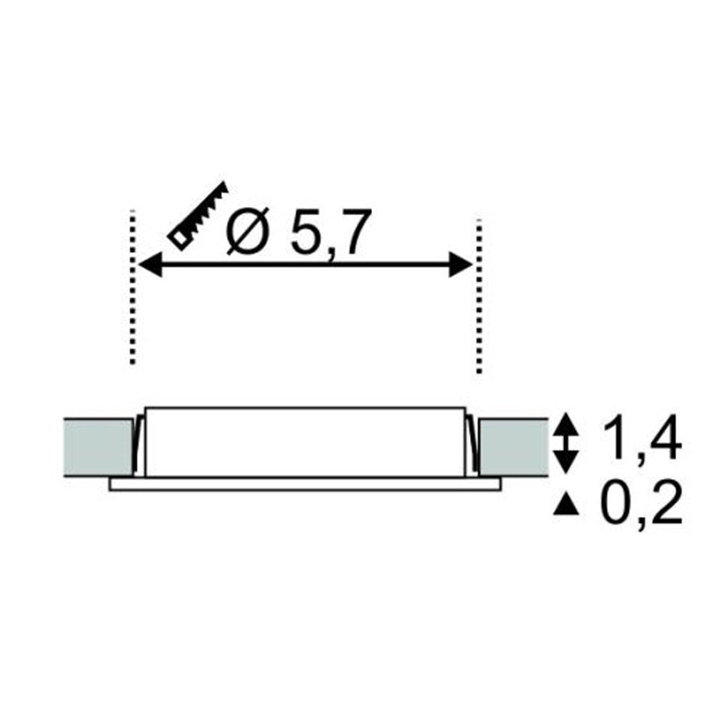 LED downlighter Ceilinglight DL 126 blanc SLV 4024163138017