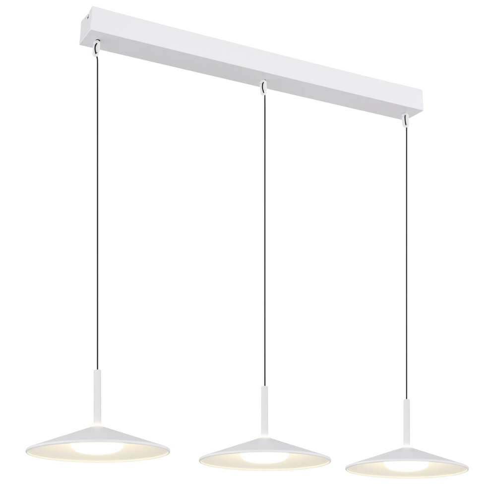 Suspension design Lampone 3 lumières blanc Suspension design Lampone 3 lumières blanc