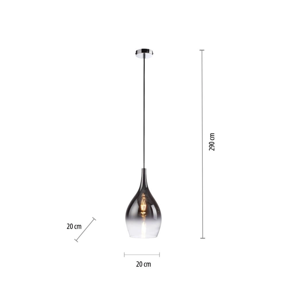 Lampe suspendue moderne Pilua 1 lumière Paul Neuhaus 4012248366080