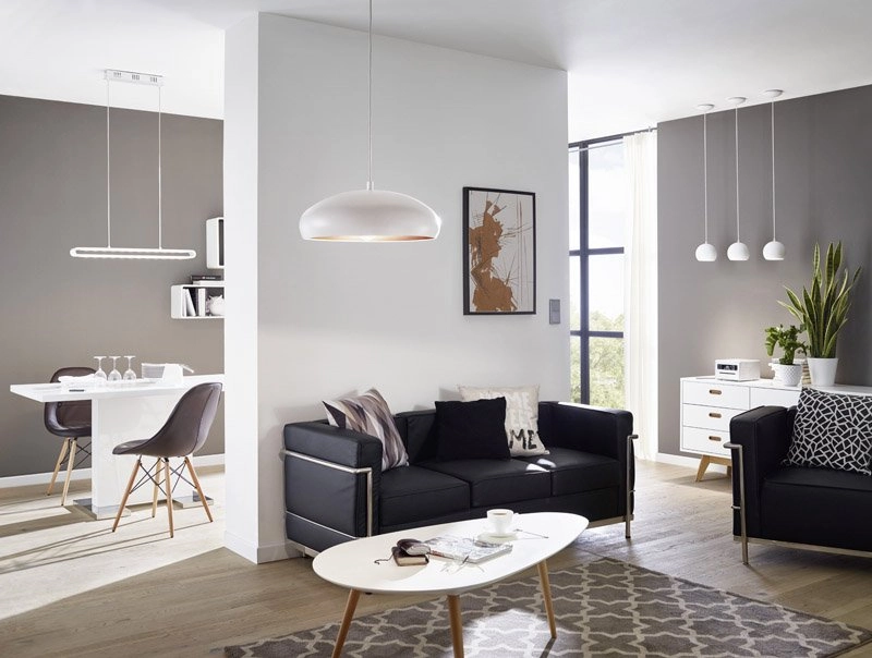 Lampe à suspension Mogano 1 40cm blanc avec cuivre rouge Eglo 9002759946067