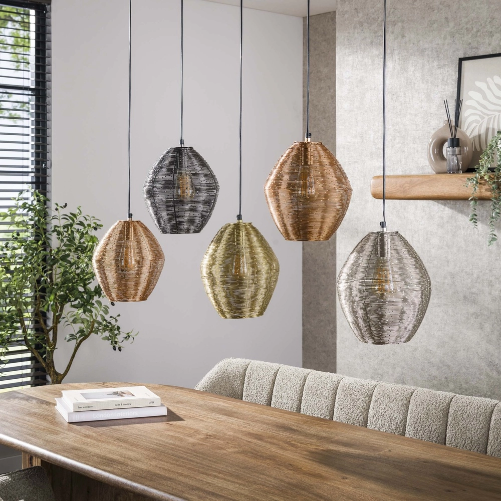 Lampe pendante en métal Web 5 lumières Lyora 8716803511415