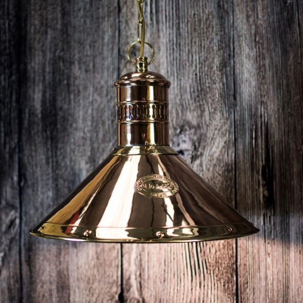 Lampe suspendue rurale Deck cuivre antique (ant) Limehouse