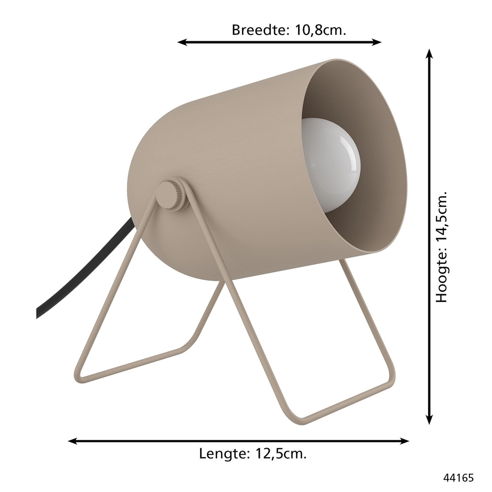 Lampe de table design Tilston brun sable Eglo 9008606359752