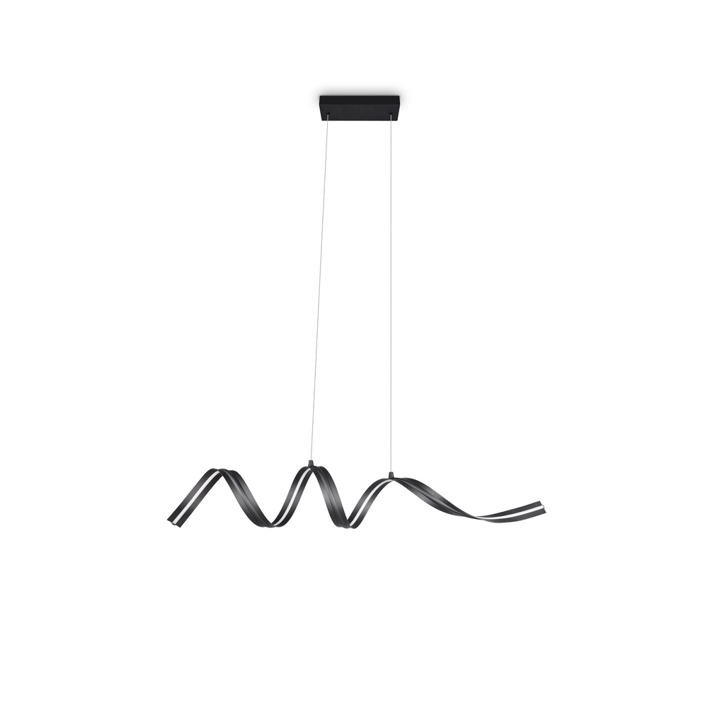 Lampe pendante moderne Tivor Noir Trio 4017807706291