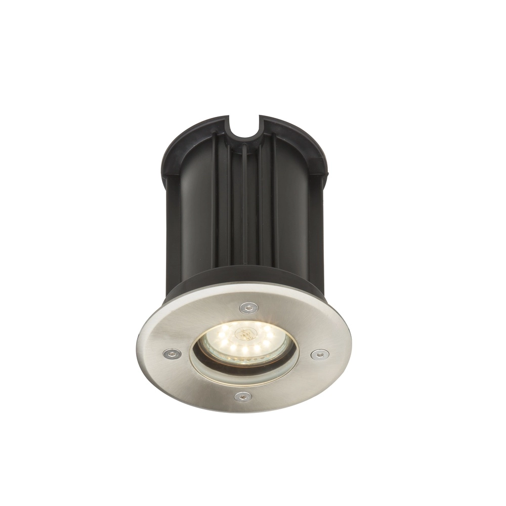 Emplacement au sol Style II Acier inoxydable rond
