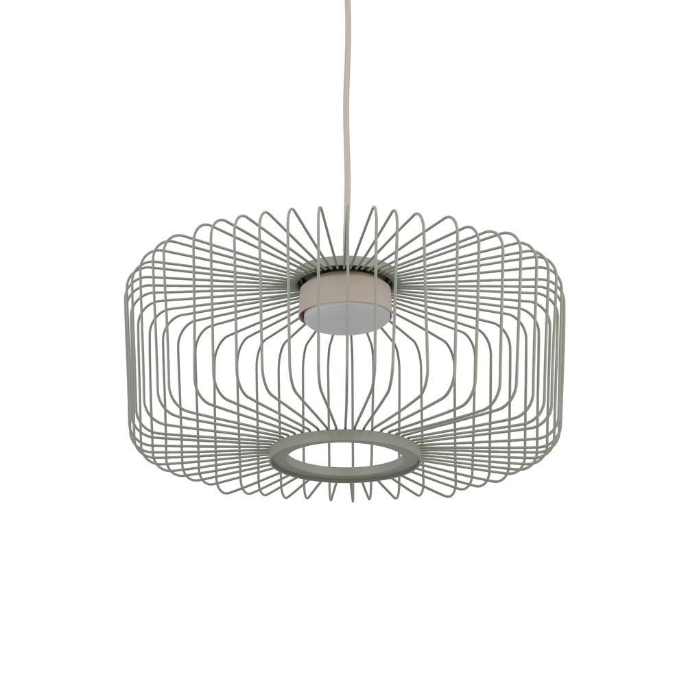 Lampe cage Kenai vert sauge Ø 38cm