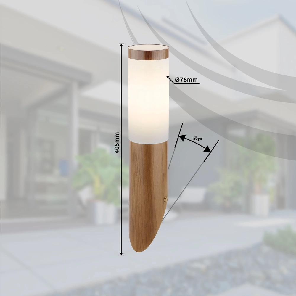 Lampe d’extérieur Boston bois avec blanc Globo 9007371420131