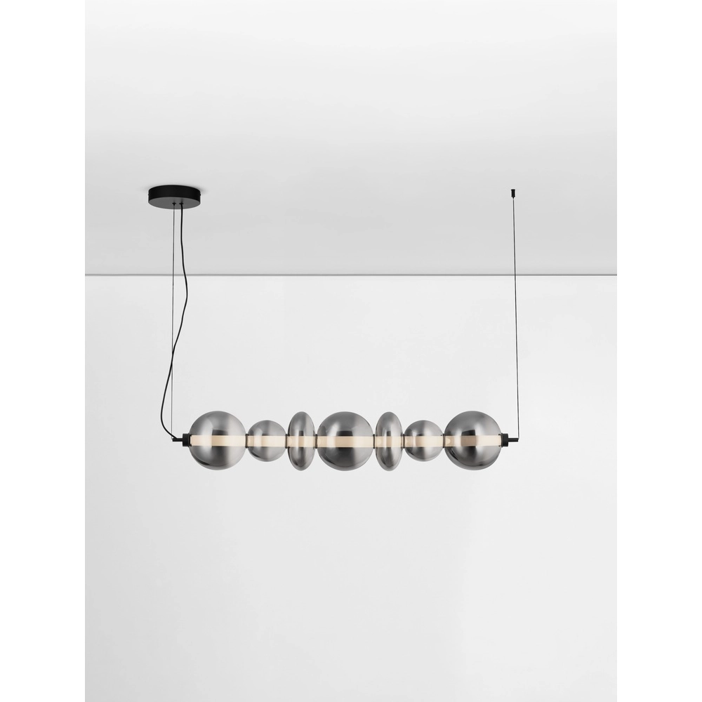 Suspension Bally Verre fumé horizontal