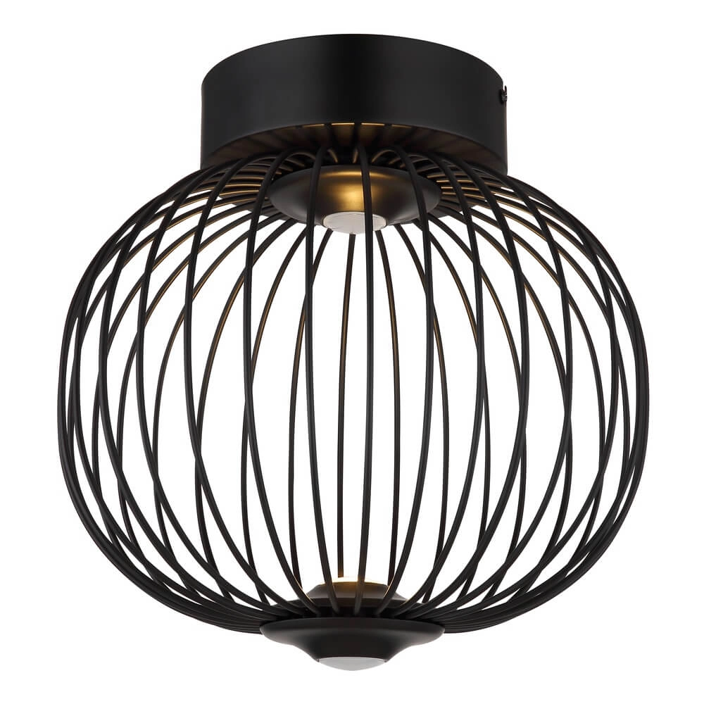Plafonnier noir Galway cage simple Ø 30cm Globo 9007371465330