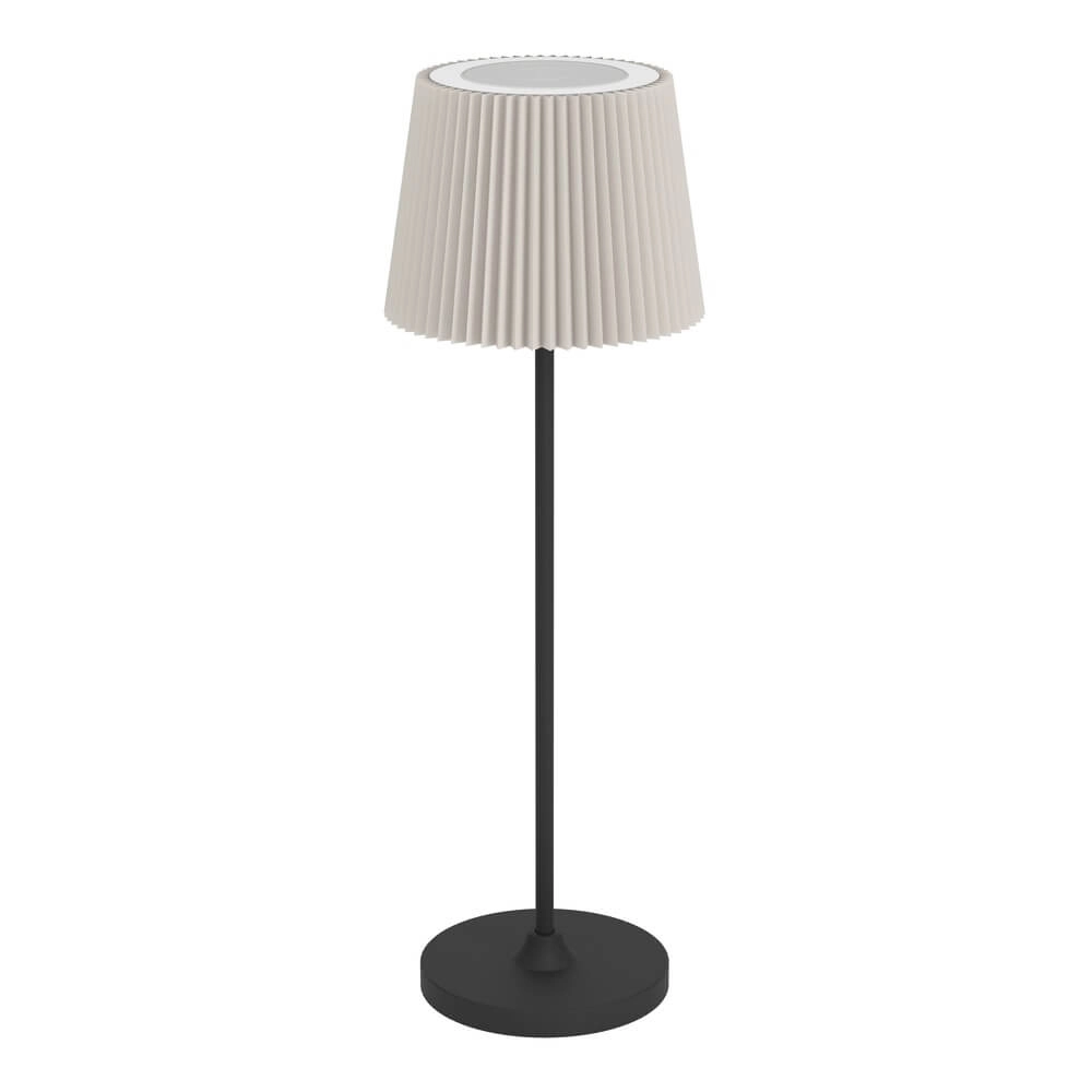 Lampe de table Leonero noir avec brun sable Lampe de table Leonero noir avec brun sable