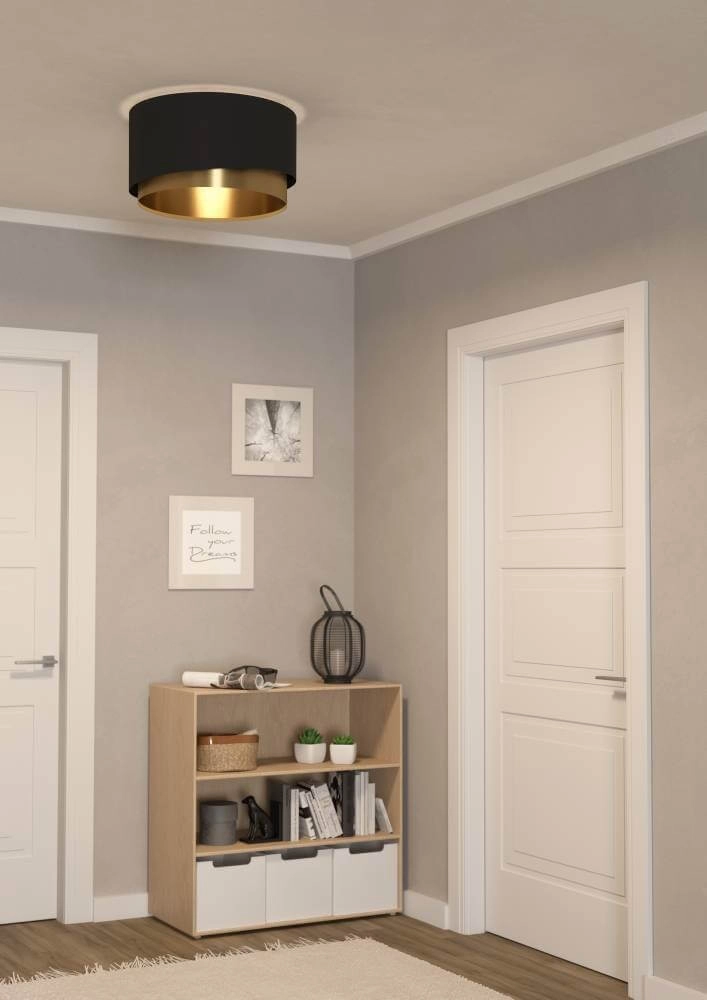 Plafonnier noir avec or Manderline Ø 45 cm Stars of Light 9002759399245