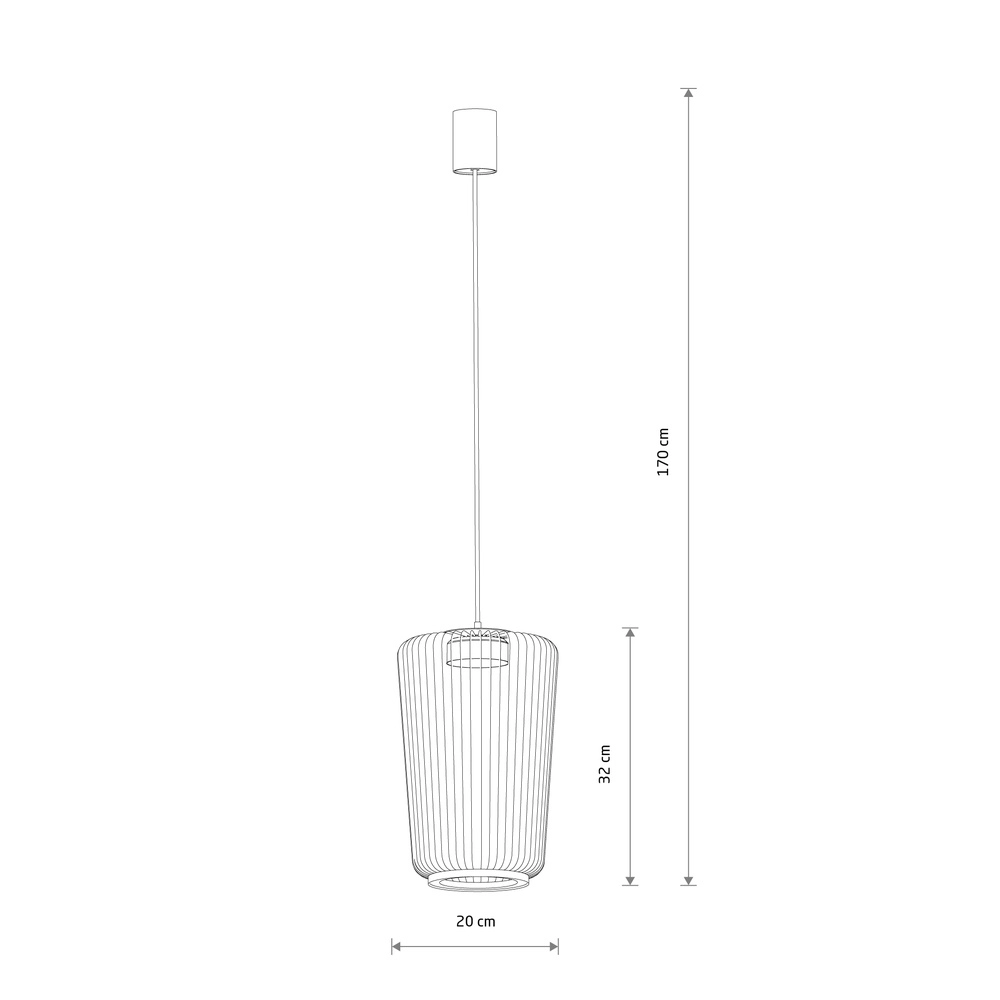 Lampe cage Kenai brun sable Ø 20cm Lyora 5903139122221