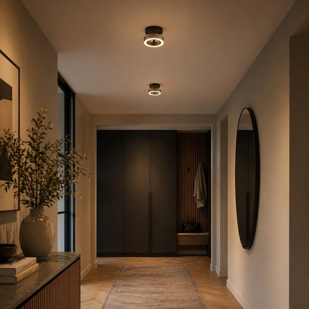Lampe de plafond Axion Noir avec brun Brilliant 4004353477157