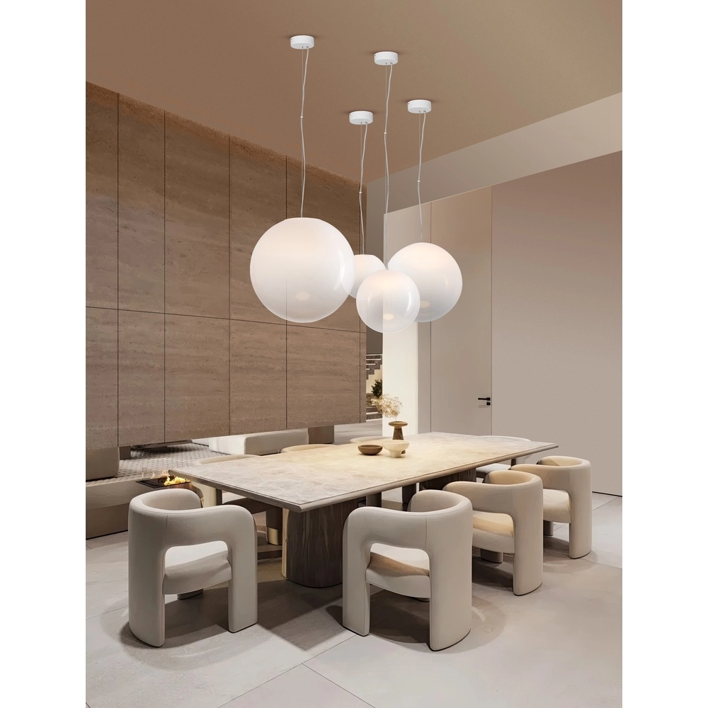 Suspension blanche Bolita ampoule Ø 20cm Lyora 5212017483560