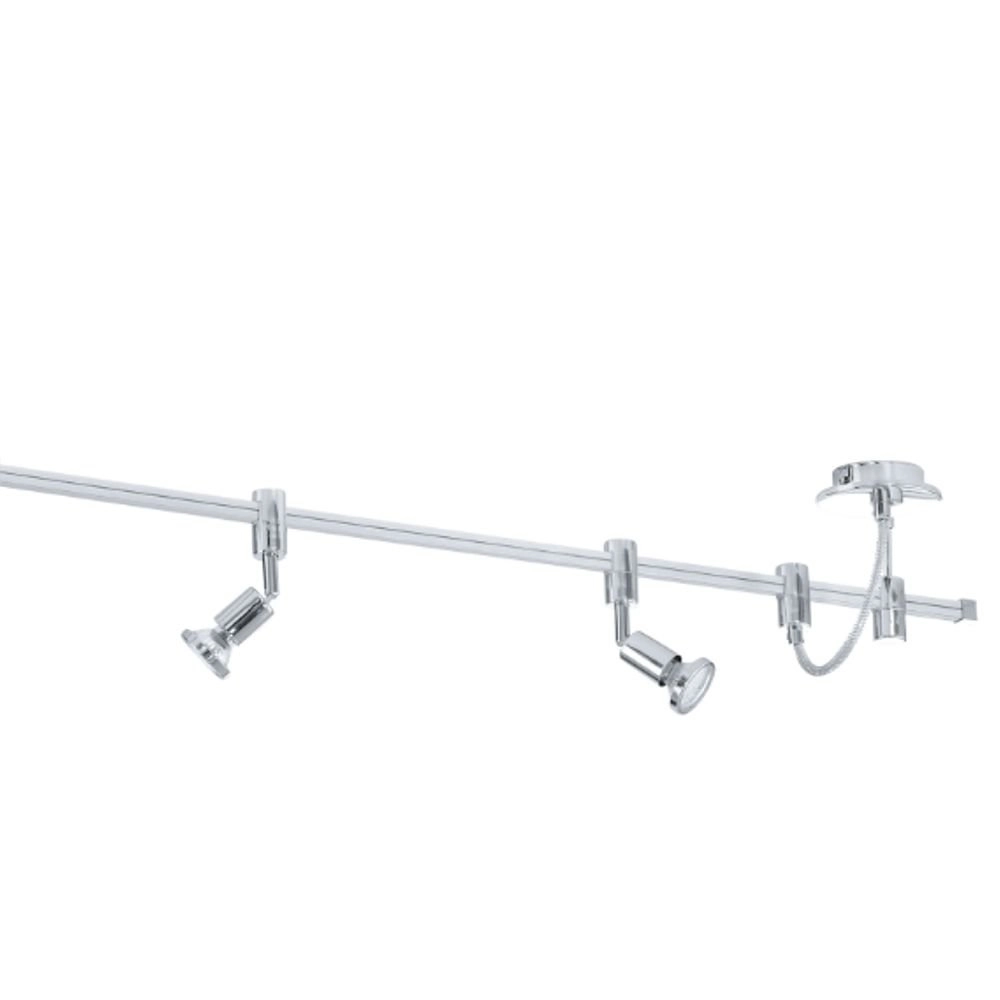 Spot de plafond LED Vilanova 5x3w - 3000K - 200cm chromé Eglo 9002759933593