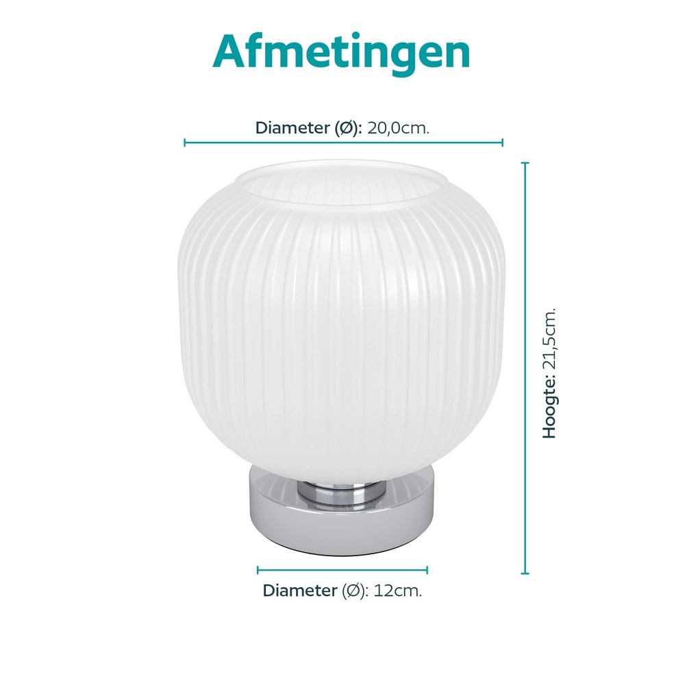 Lampe de table de conception Dasmina chrome Ø 20cm Eglo 9008606406401