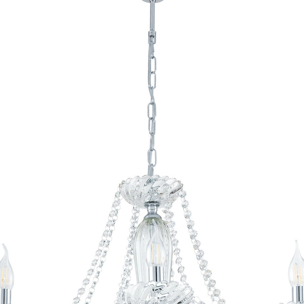 Lustre Basilano 1 82 cm 8 gris clair Eglo 9002759391010