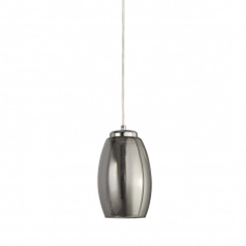 Lampe suspendue Cyclone chrome avec verre fumé Lampe suspendue Cyclone chrome avec verre fumé