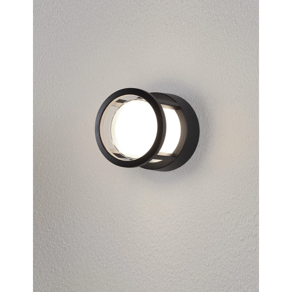 Applique murale design Agosto rond anthracite