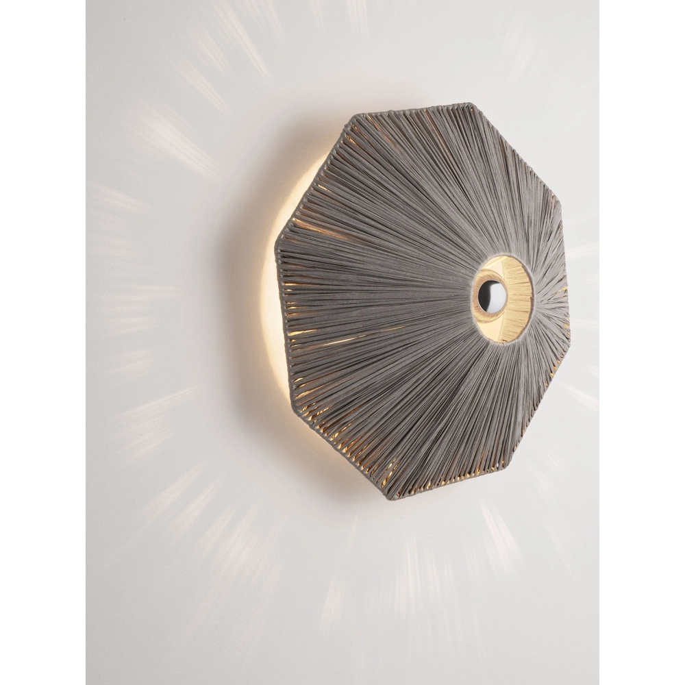 Lampe murale Elvio gris Ø 45cm Lyora 5212017493897