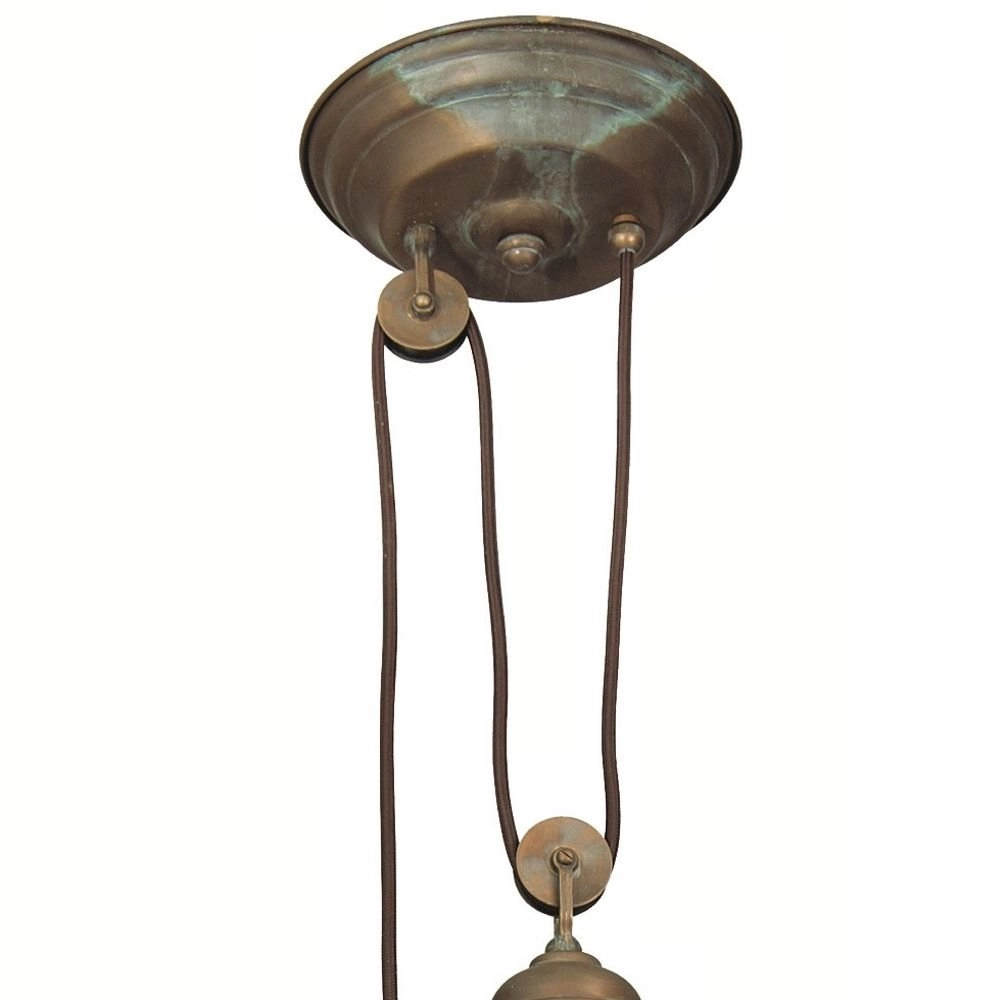 Lampe suspendue de porche Veranda 1 30cm marron cuivré Franssen 8021035005756