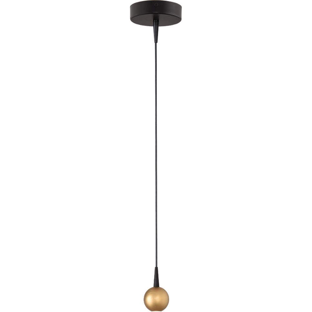 Lampe suspendue Talana noir avec or Ø 6cm
