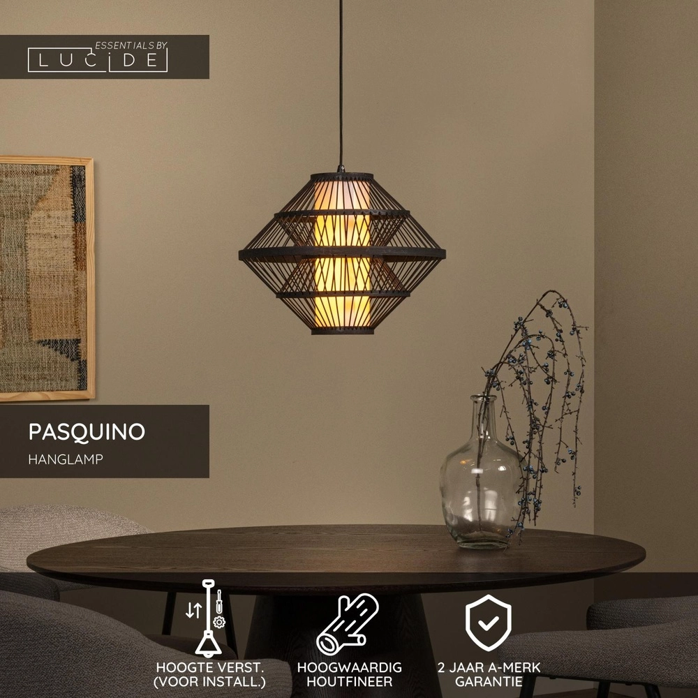 Lampe suspendue Pasquino Ø 40cm noir Lucide 5411212212245