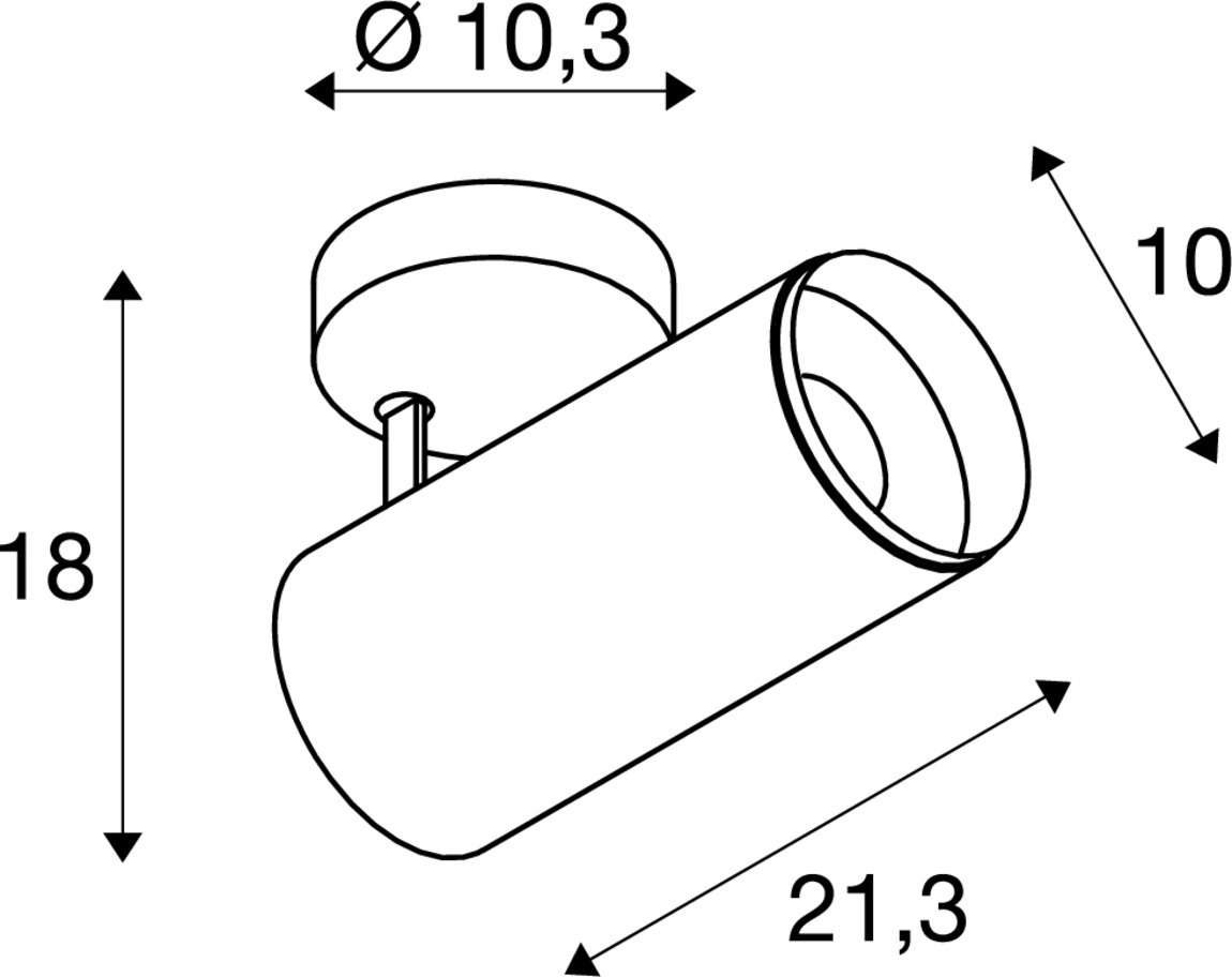 Spot en saillie Numinos L noir 3000K - 60 deg SLV 4024163244503