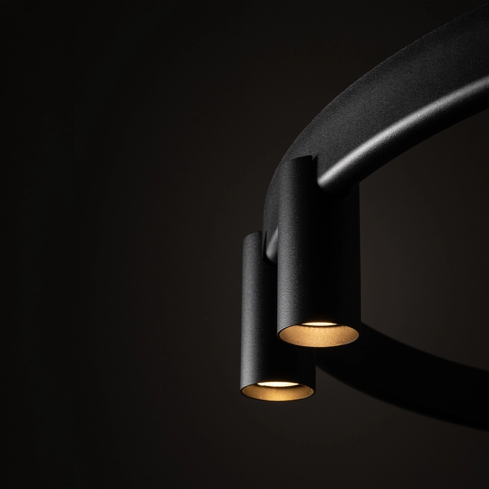 Lampe pendante de conception Fourty noir Ø 80cm Lyora 5903139122856