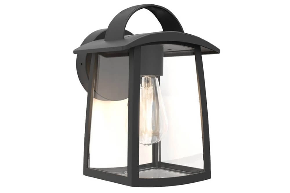 Applique noire Kelsey Verre propre Applique noire Kelsey Verre propre