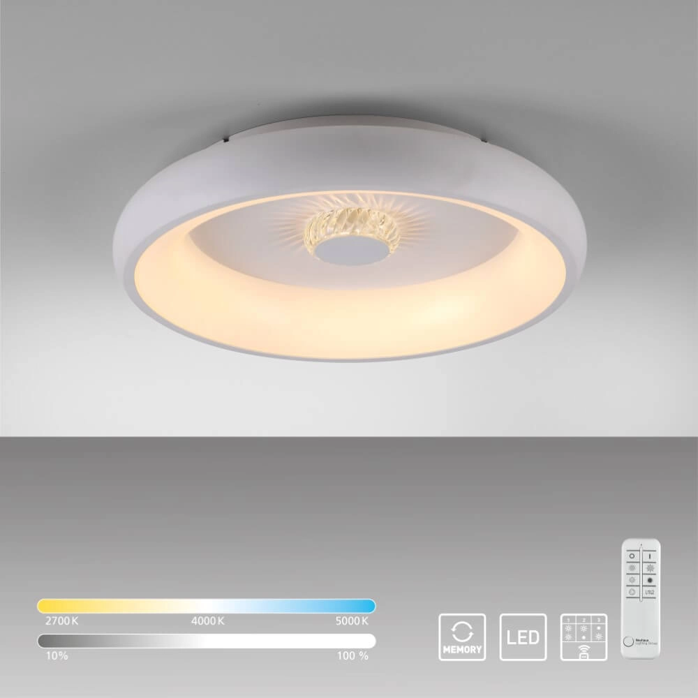 Plafonnier rond Vertigo blanc Ø 46,5cm Just Light 4043689994709