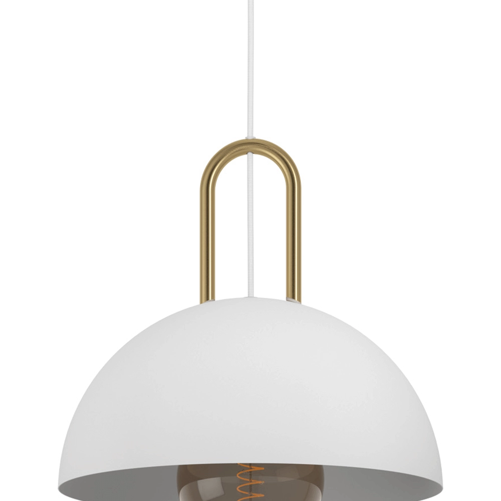 Lampe suspendue Calmanera blanc avec de l'or Eglo 9002759996956