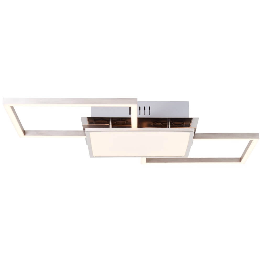 Plafonnier Zelia 3 compartiments 51cm inox Plafonnier Zelia 3 compartiments 51cm inox