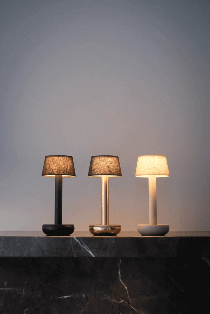 Lampe de table rechargeable Two Beige linnen Humble 7446023312363